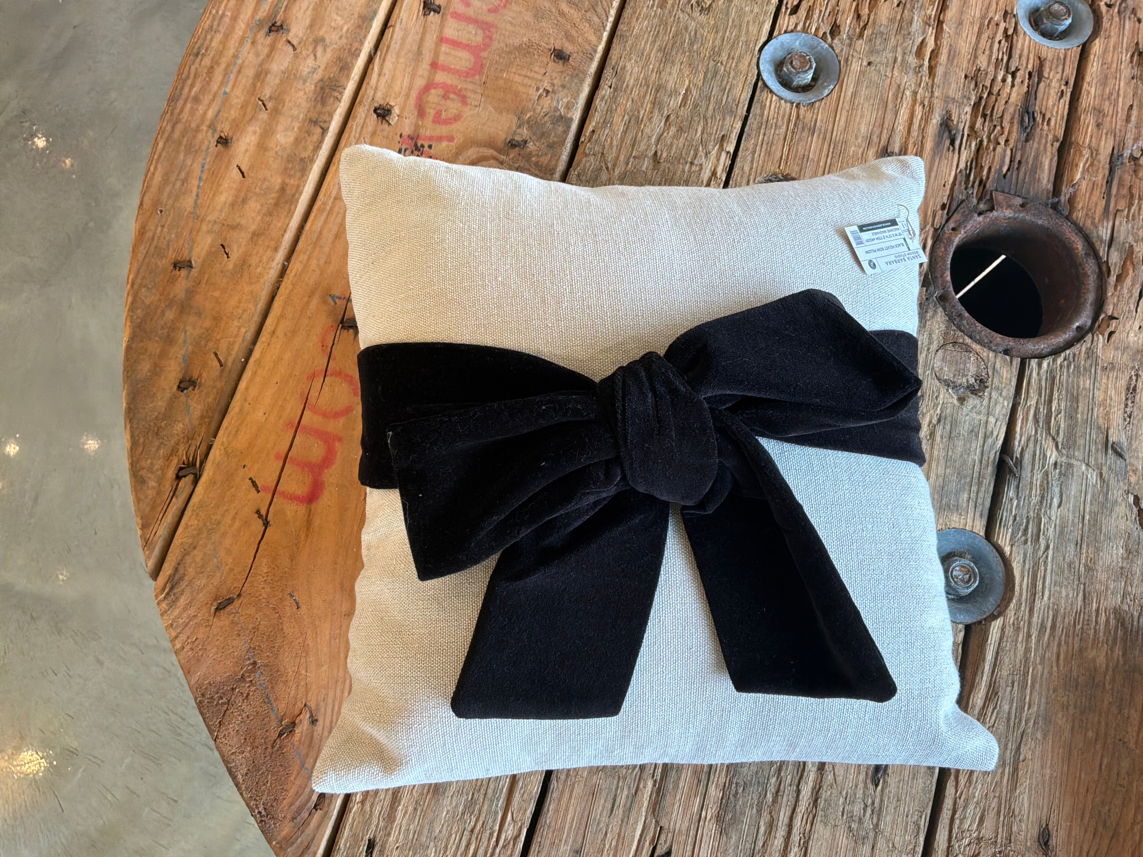 Black Bow Pillow
