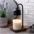 Black & Wood Arched Candle Warmer Lamp