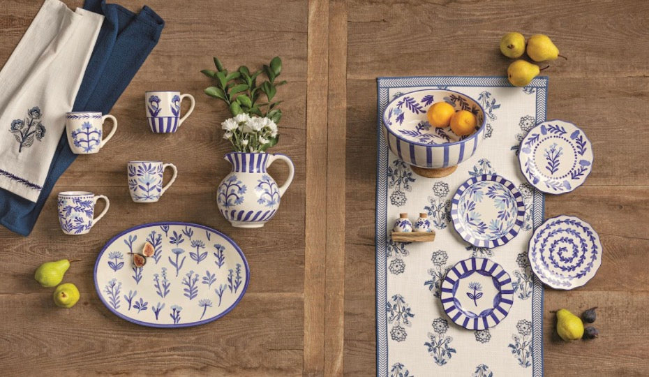 Blue Group Table Runner