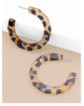 Large Resin Textured Hoop Earring Jewelry