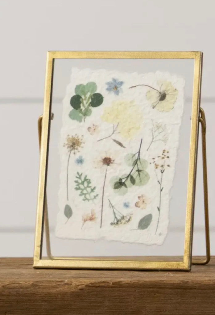 Gold Frames - Pressed Flower Print