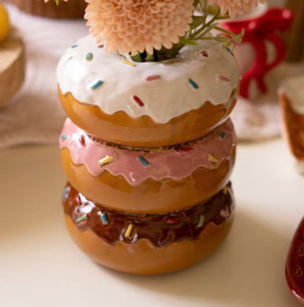 Ceramic Stacked Donut Vase