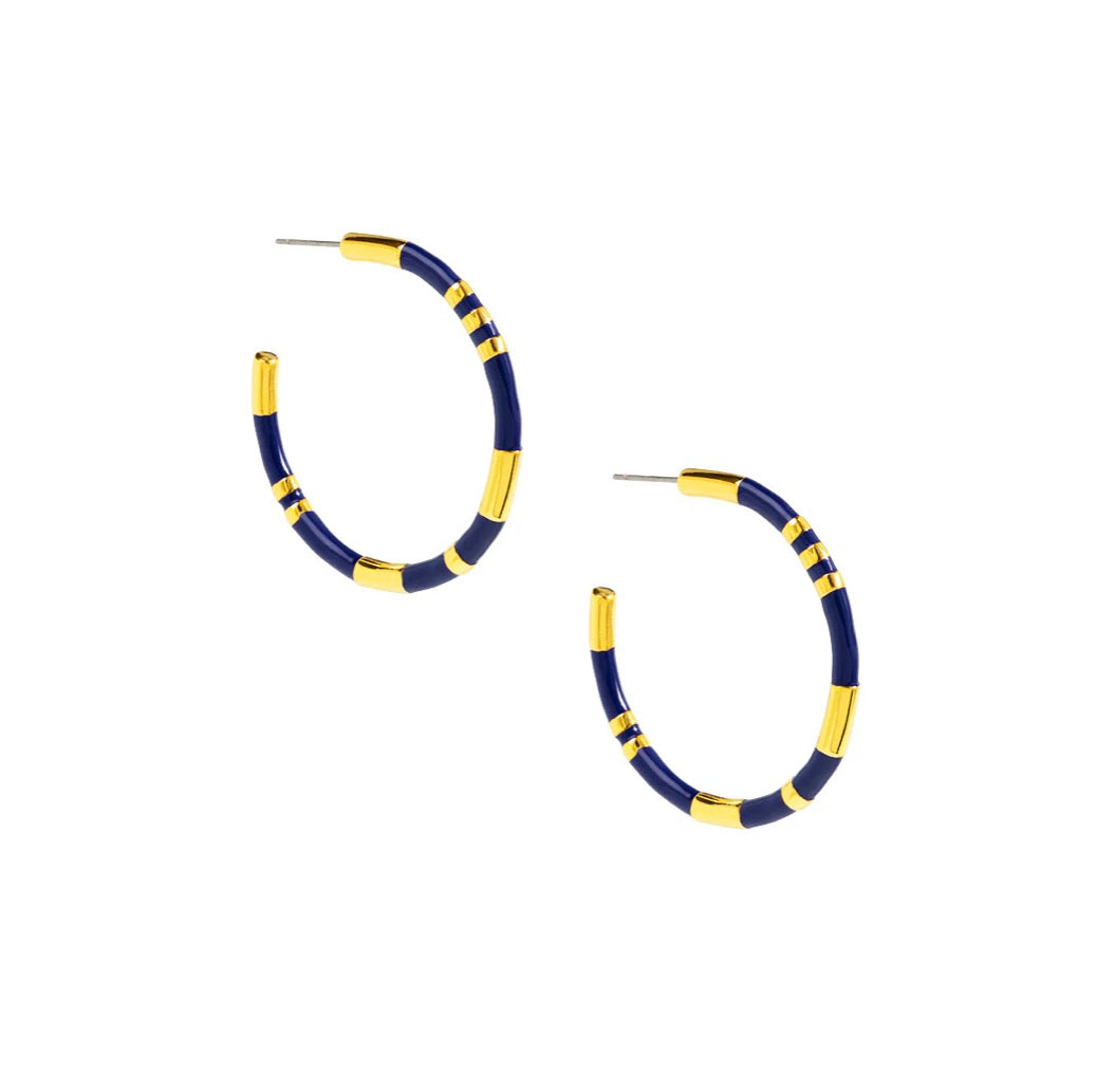 Enamel Cleopatra Hoop Earring