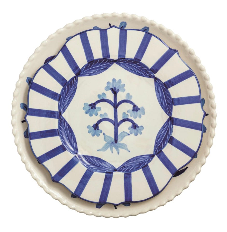 Blue Floral Nested Platter