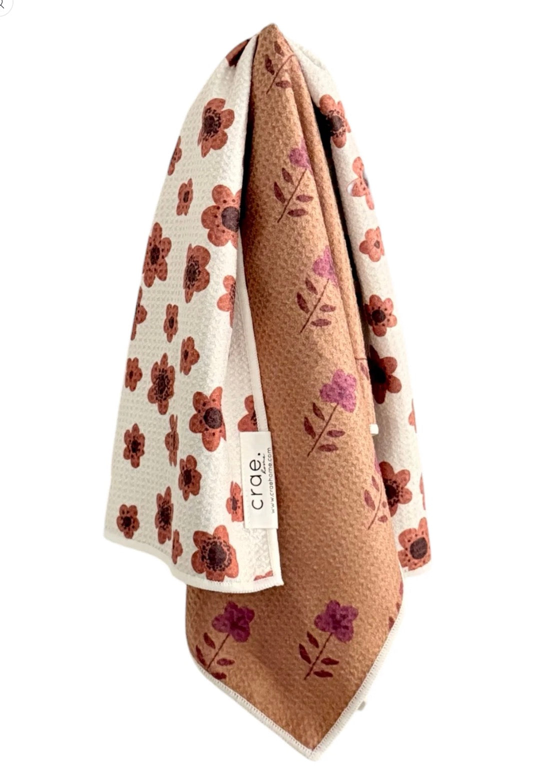 Amber Fields: Reversible Hand Towel (cream/brown)