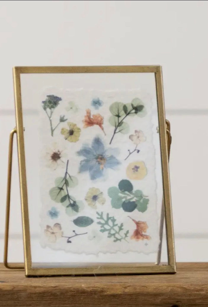 Gold Frames - Pressed Flower Print