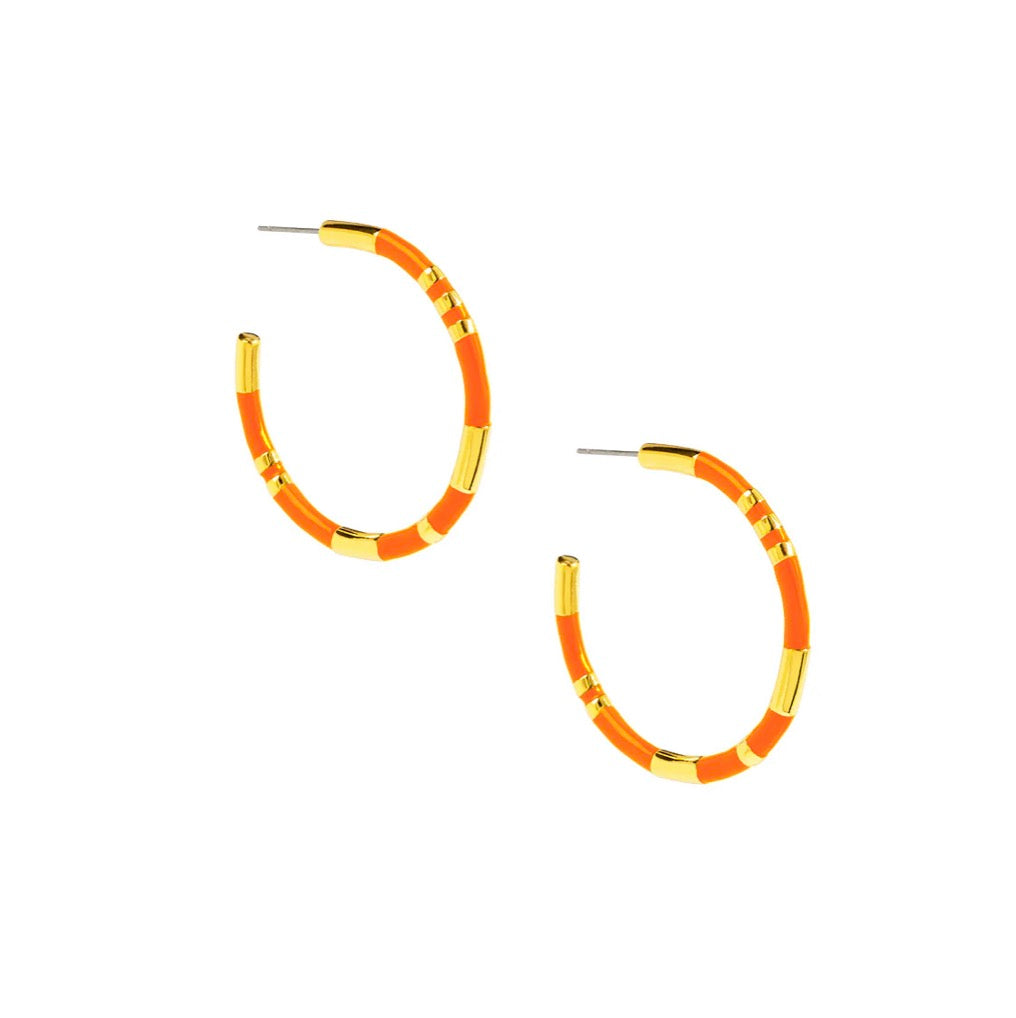 Enamel Cleopatra Hoop Earring