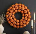 Orange Faux Pumpkin Wreath