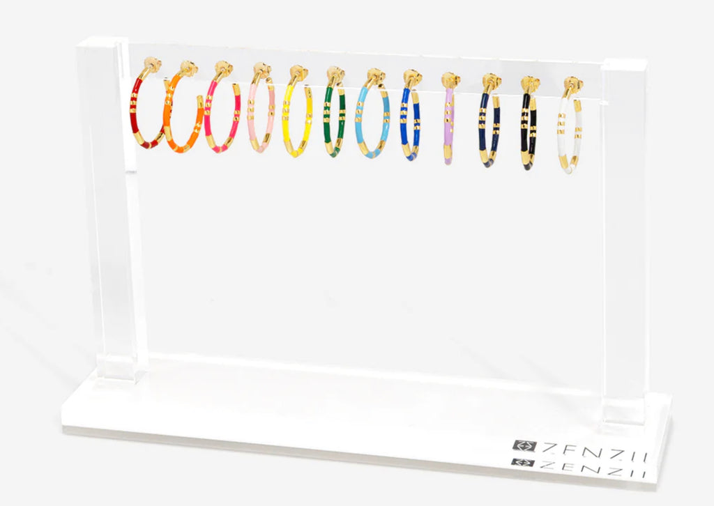 Enamel Cleopatra Hoop Earring