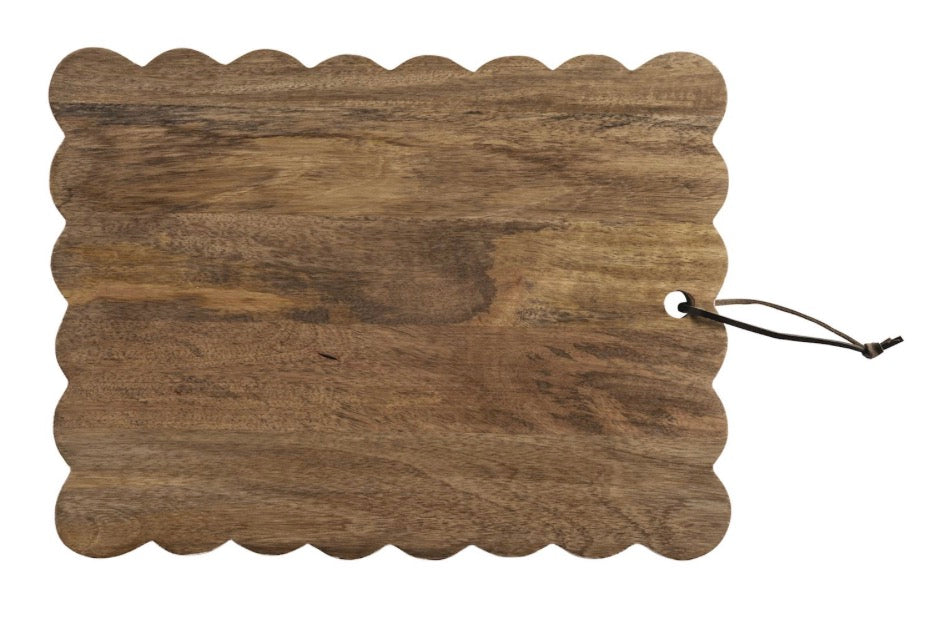 Large Scalloped Wood Board