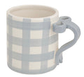 Gingham Bow Handle Mug
