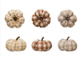 Tan Plaid Mini Pumpkins