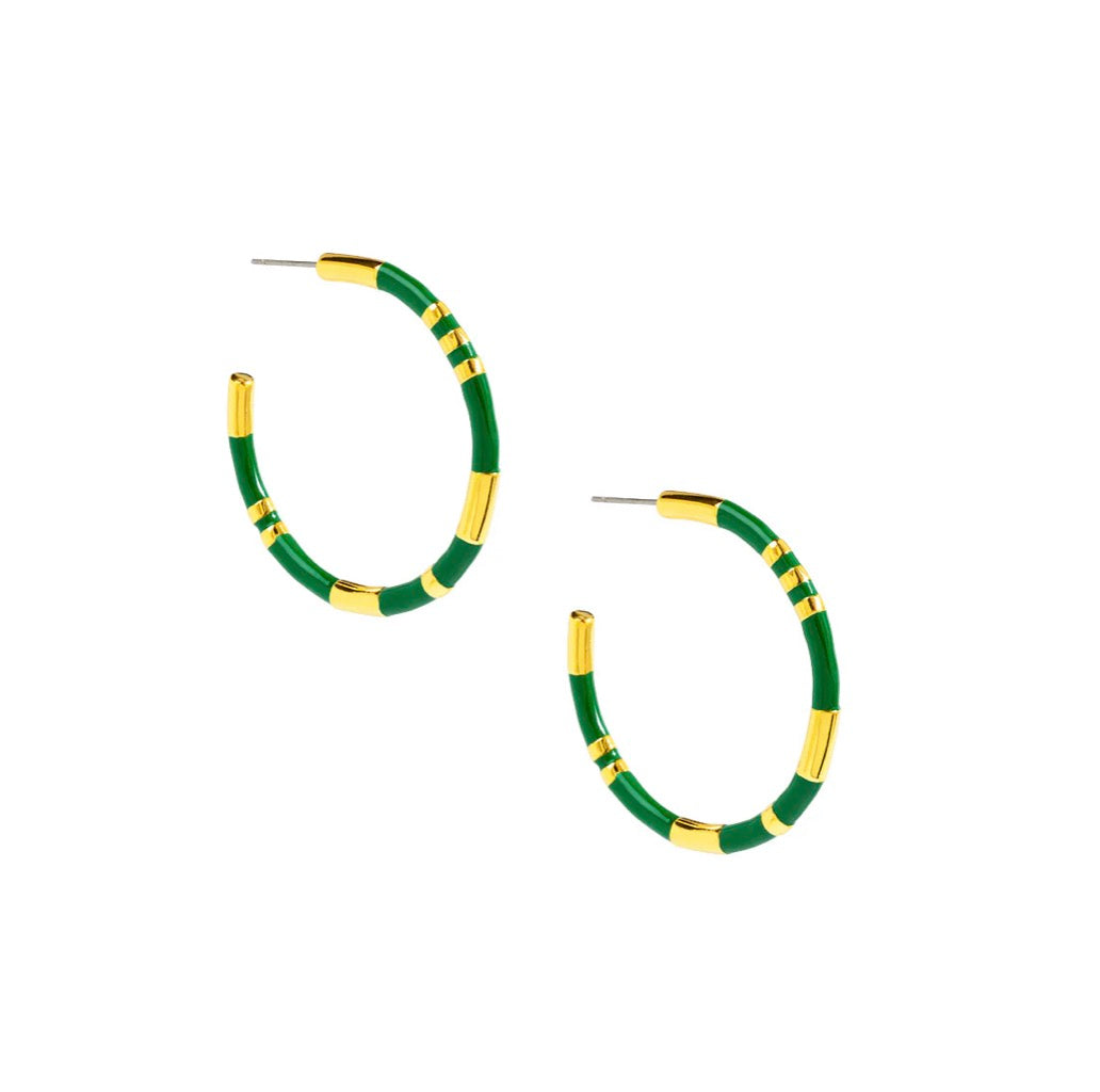 Enamel Cleopatra Hoop Earring