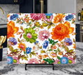 Floral tempered Glass Cutting Board (11x15)