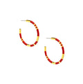 Enamel Cleopatra Hoop Earring