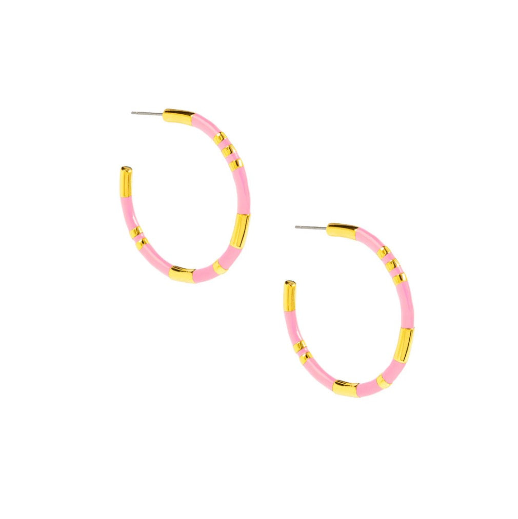 Enamel Cleopatra Hoop Earring