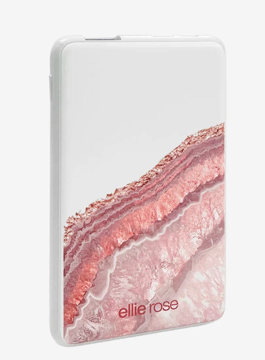 Rose Gold Agate Power Bank (USB A + USB C)
