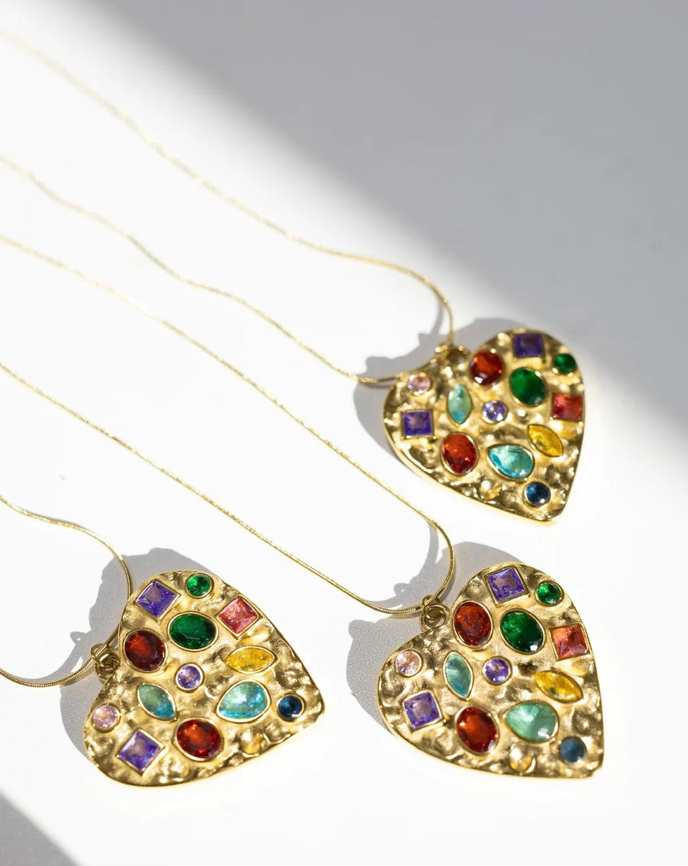Confetti Heart Necklace