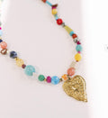 Stevie Heart Colorful Beaded Necklace