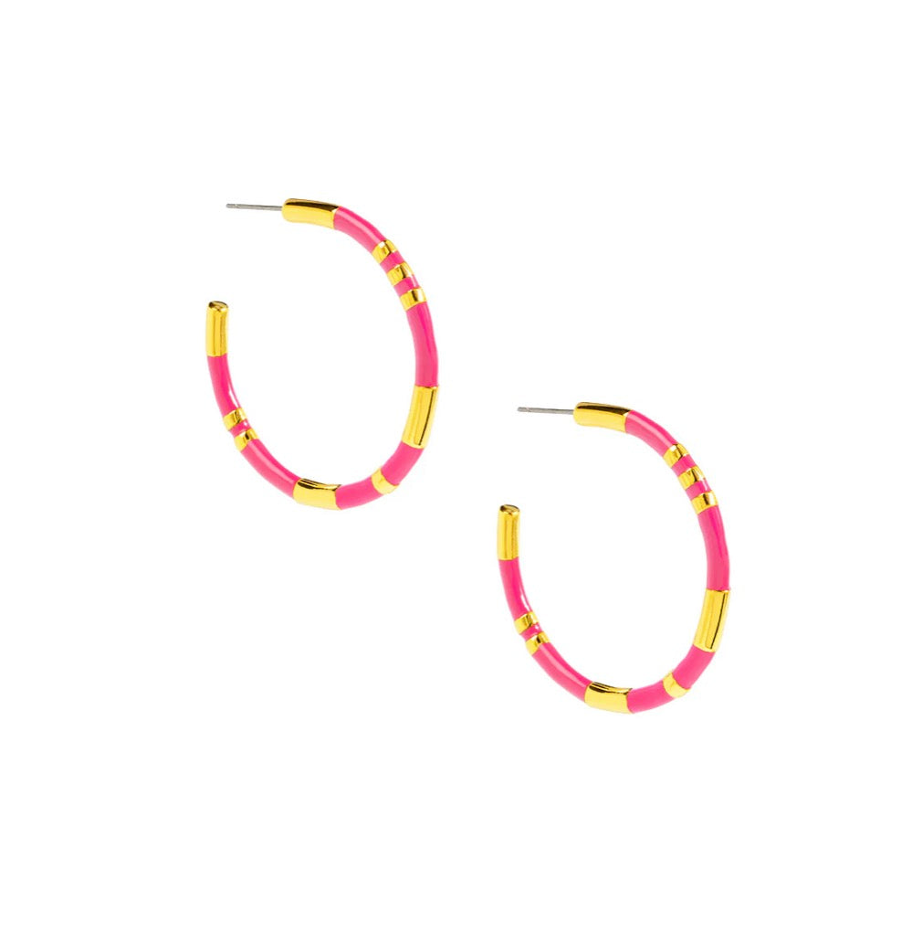 Enamel Cleopatra Hoop Earring