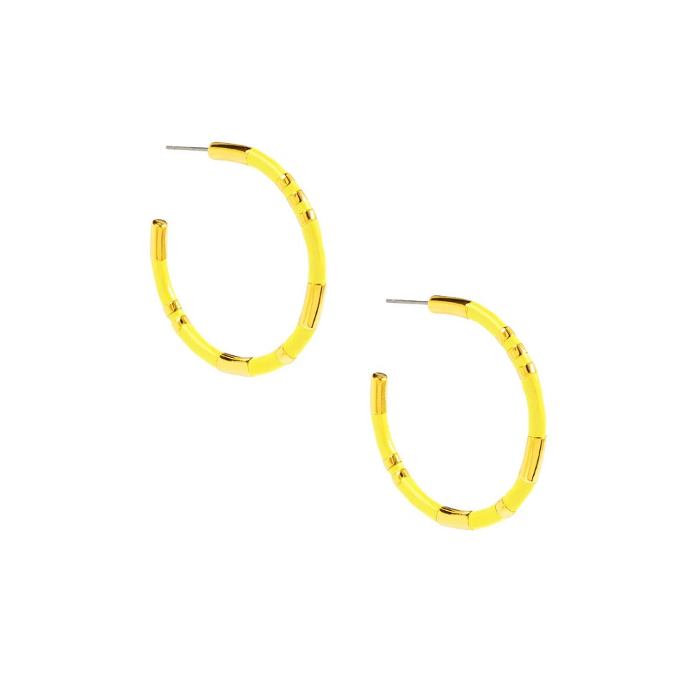 Enamel Cleopatra Hoop Earring