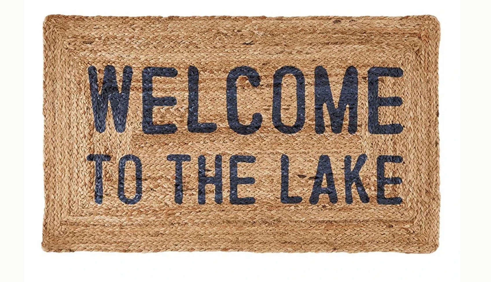 JUTE DOORMAT - WELCOME TO THE LAKE