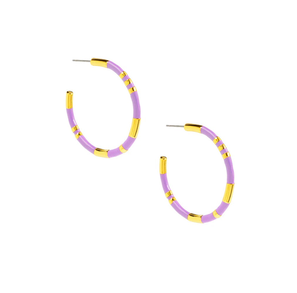 Enamel Cleopatra Hoop Earring