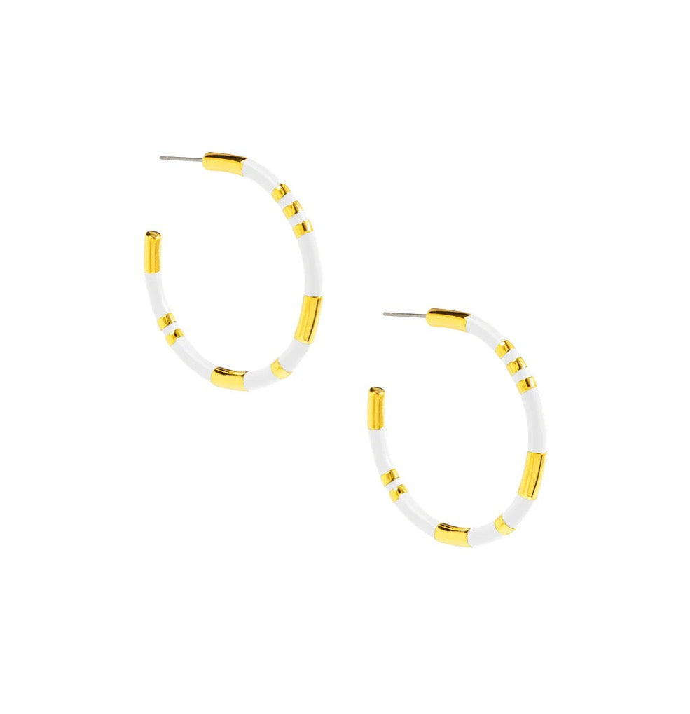 Enamel Cleopatra Hoop Earring