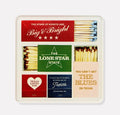 Texas Matchbook Coaster - Set of Four