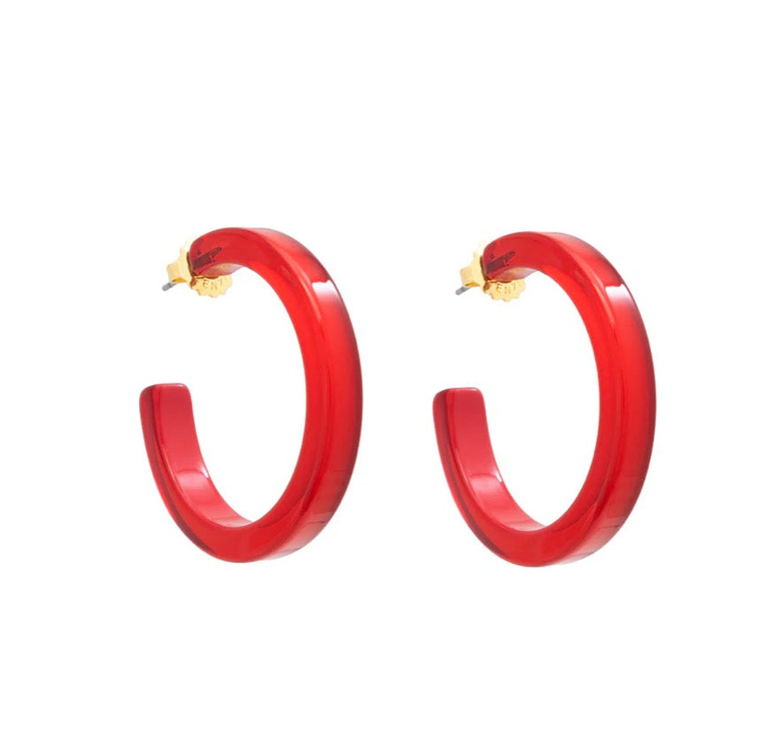 Resin Hoop Earring