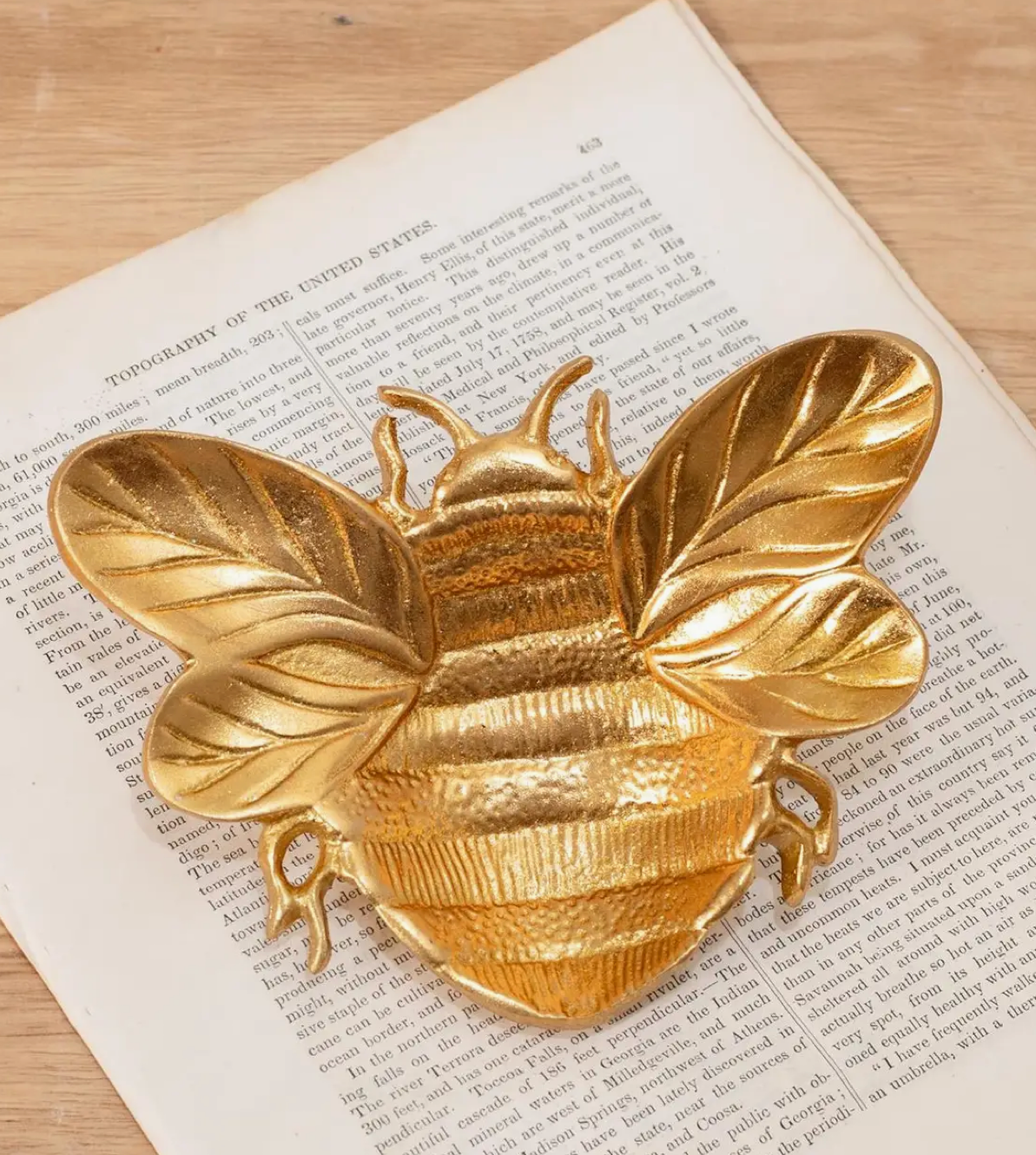Gold Bee Trinket Tray