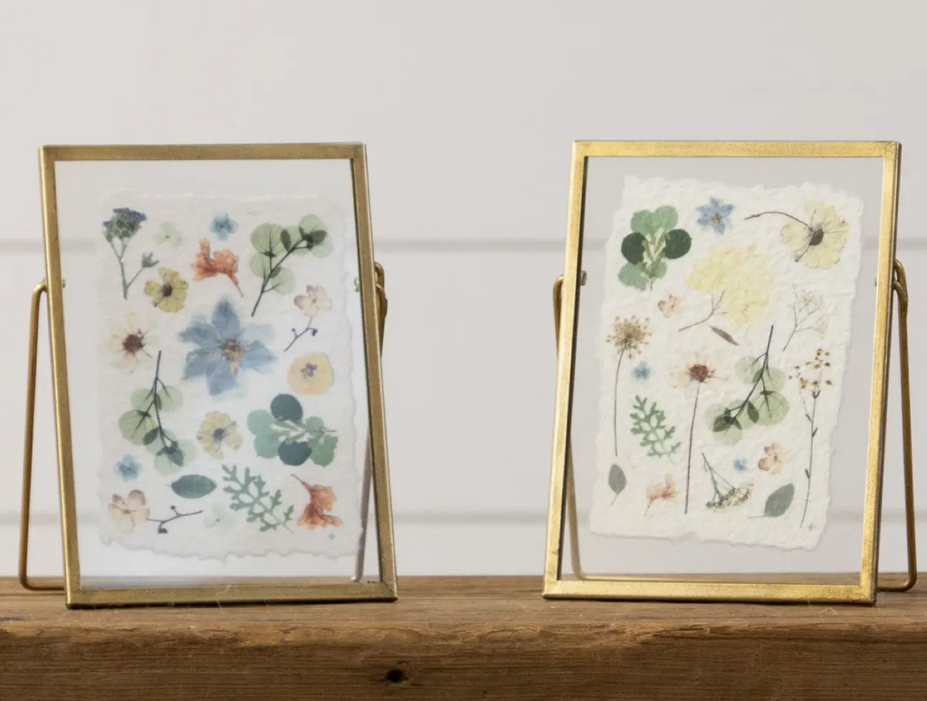 Gold Frames - Pressed Flower Print