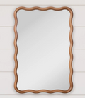 Wavy Edge Natural Wood Mirror