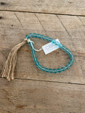 Blue Bead Tassel Glass