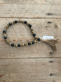 Black and Tan Bead Tassel