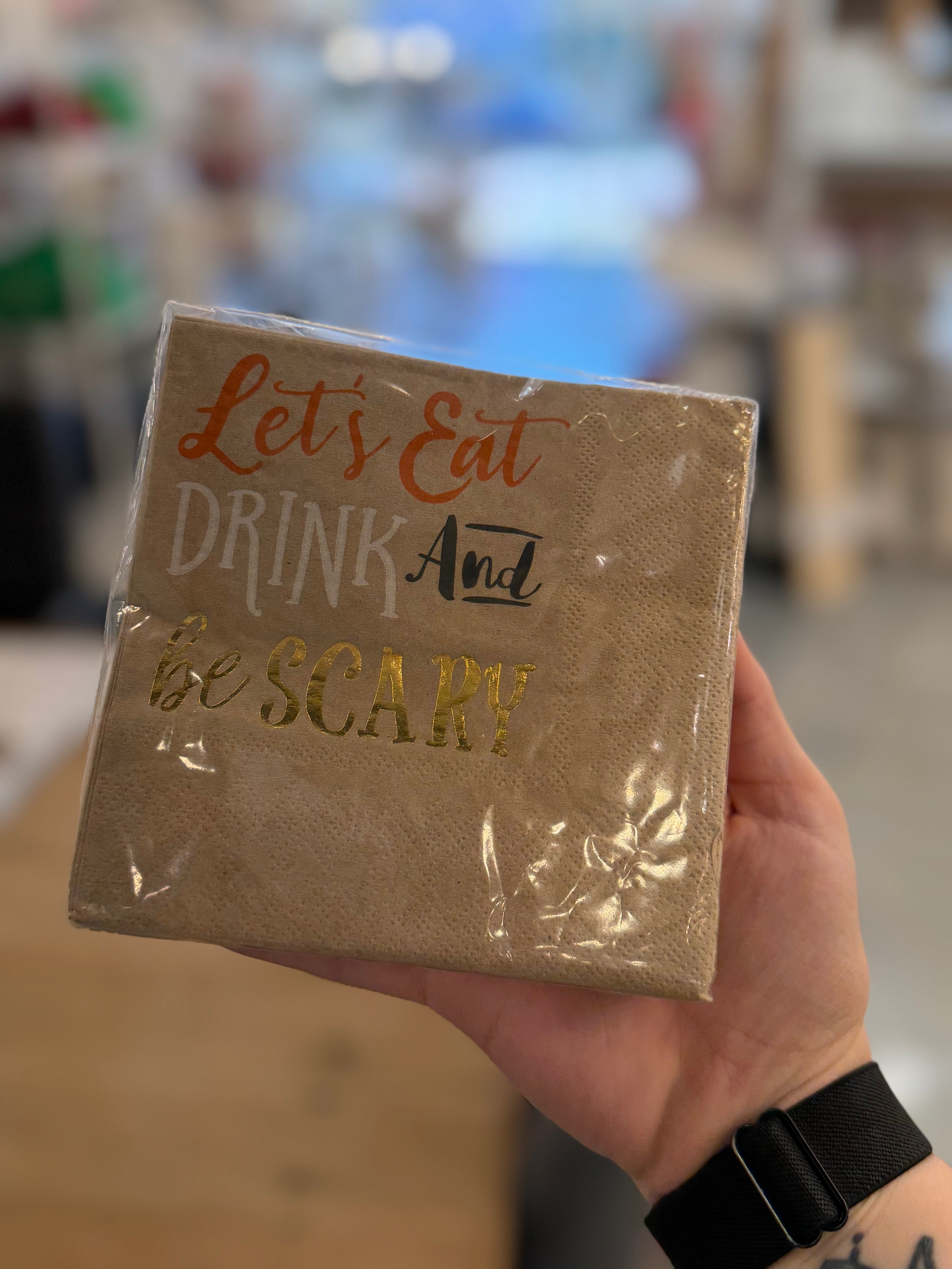 Be Scary Kraft Paper Napkins