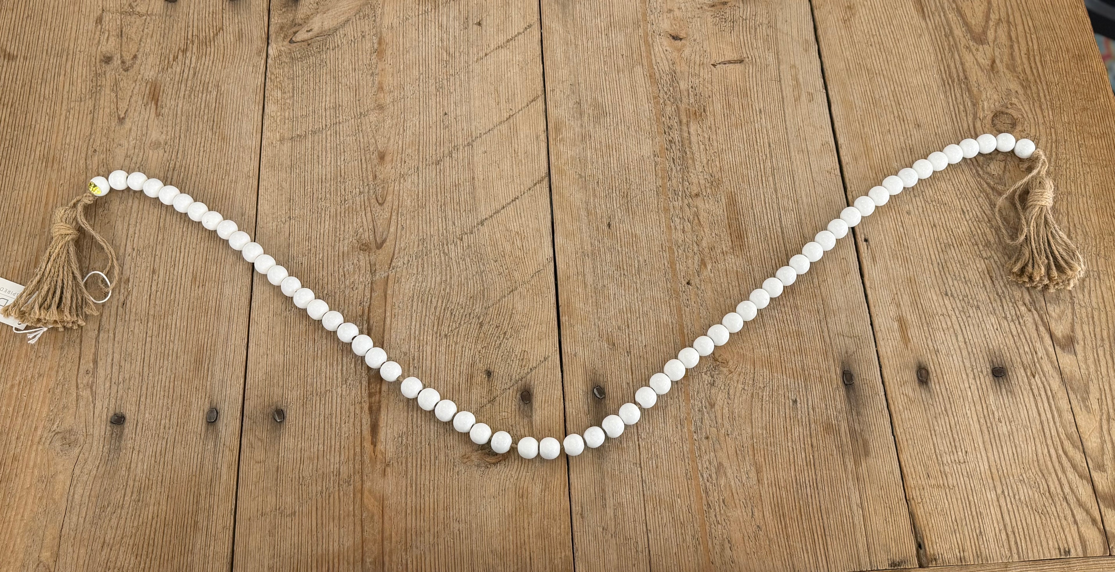 White Multi Bead Garland