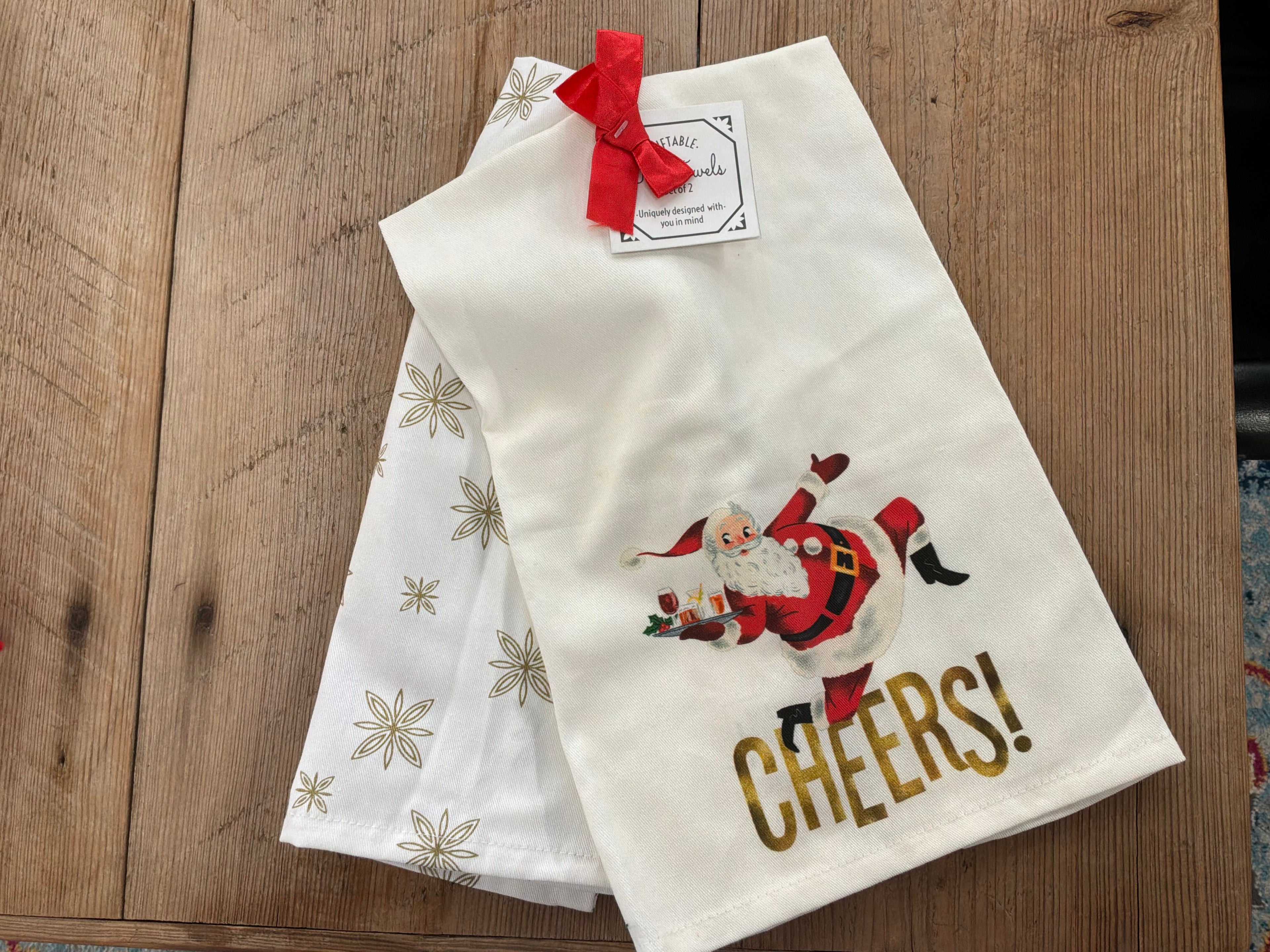 Tea Towels set of 2 (Santa)