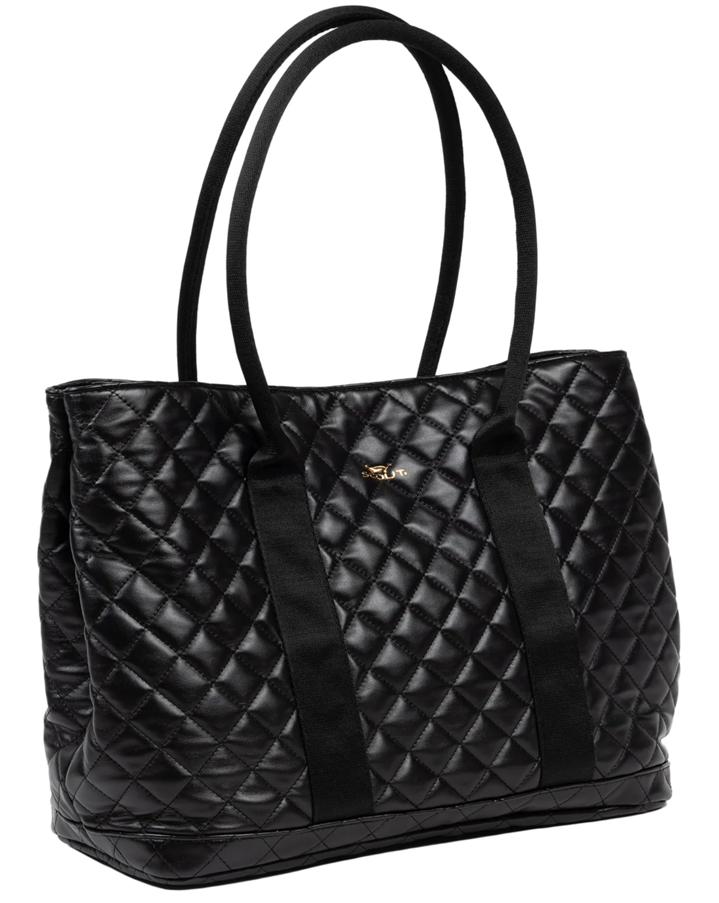 Black Quilted Miss Manors Tote