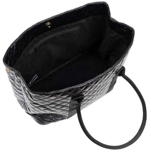 Black Quilted Miss Manors Tote