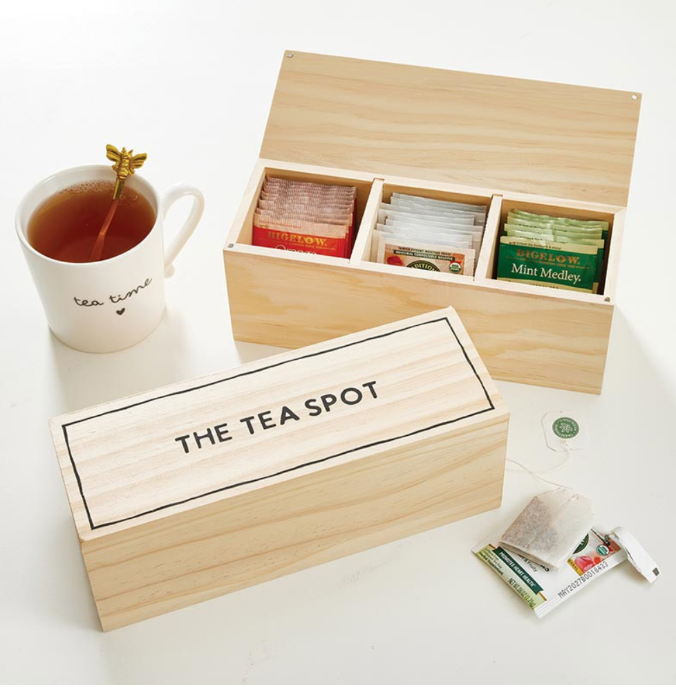 The Tea Spot Wood Tea Bag Holder