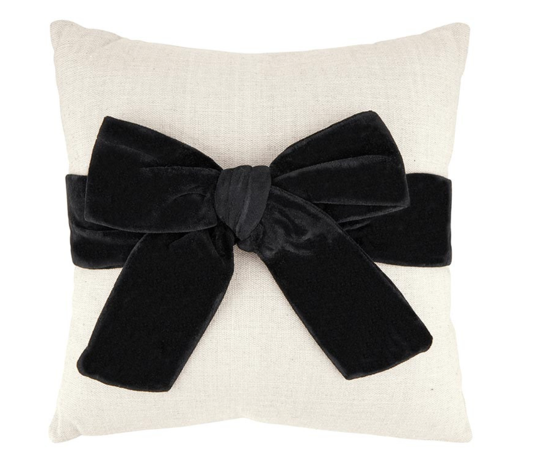 Velvet Bow Pillow