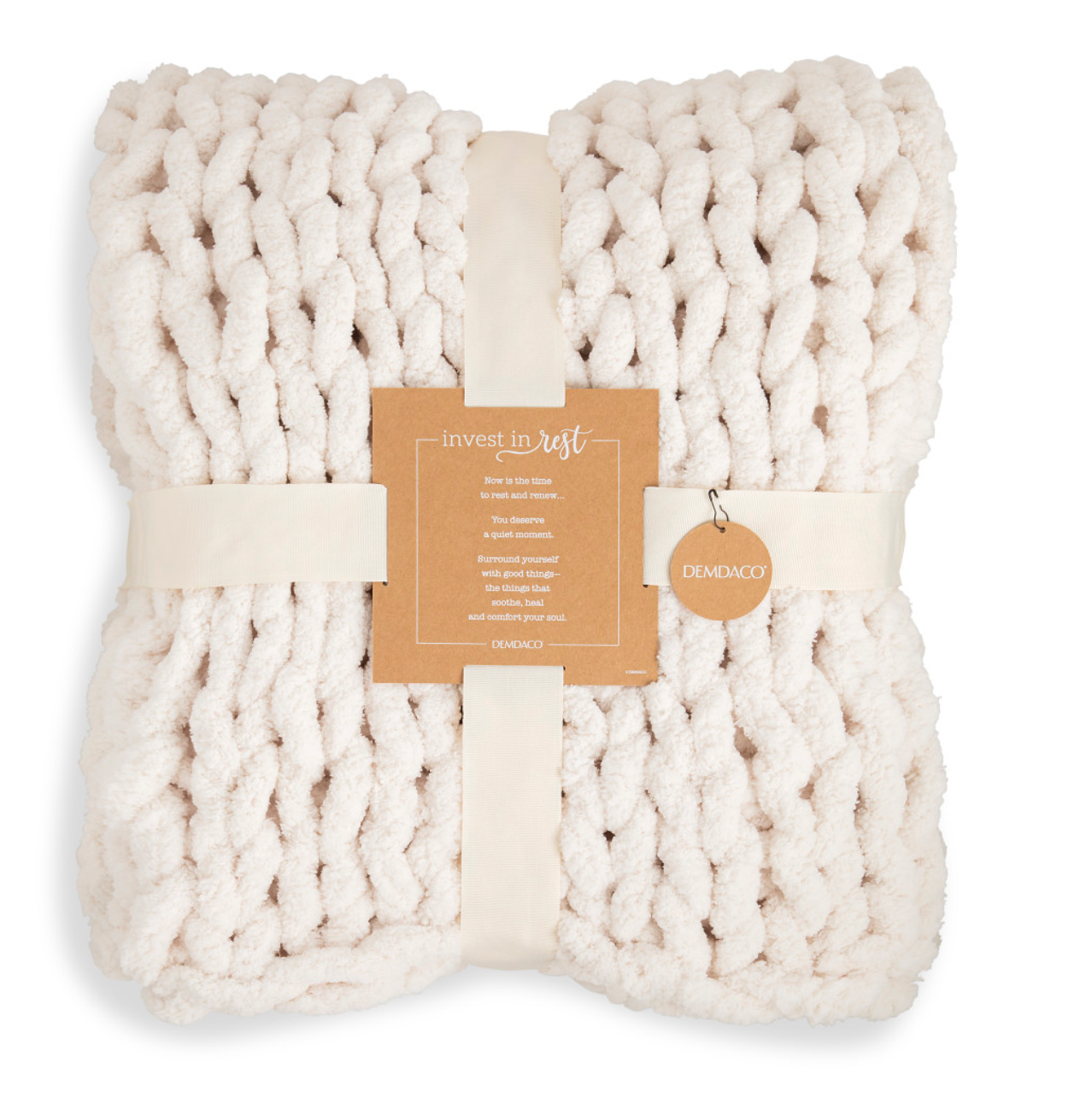 DEMDACO Chunky Knit Throw Blanket 50x60