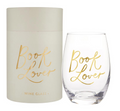 Book Lover Stemless Wine Glass