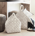 Nested Wood Fiber Baskets - Warm White