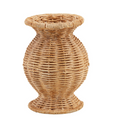 Wide Resin Basket Weave Vase