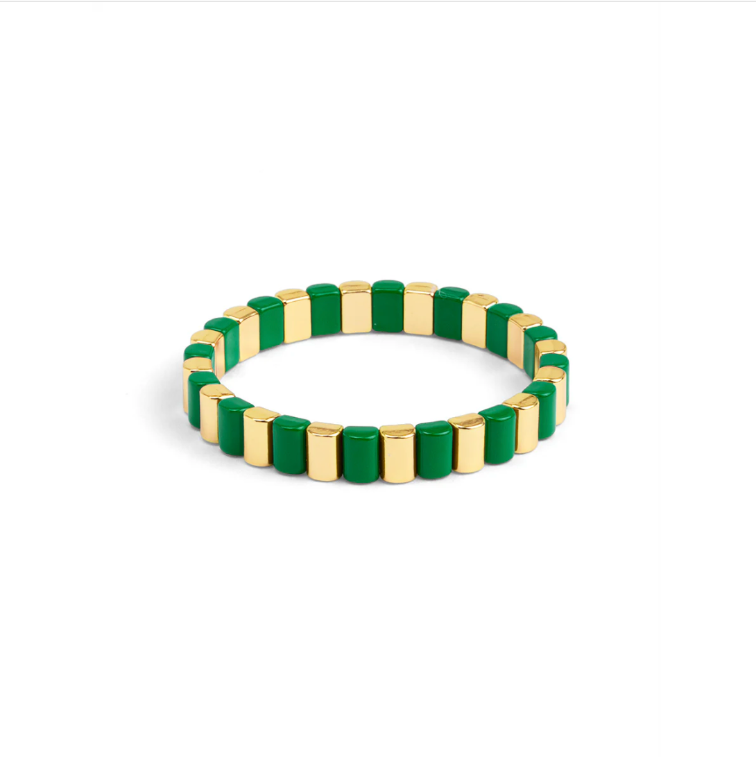 Enamel Tile Stretch Bracelet