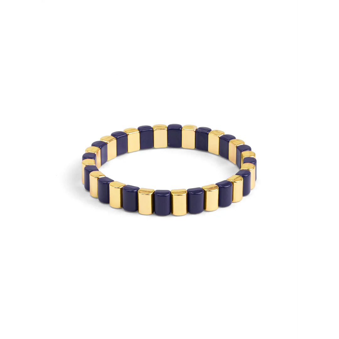 Enamel Tile Stretch Bracelet