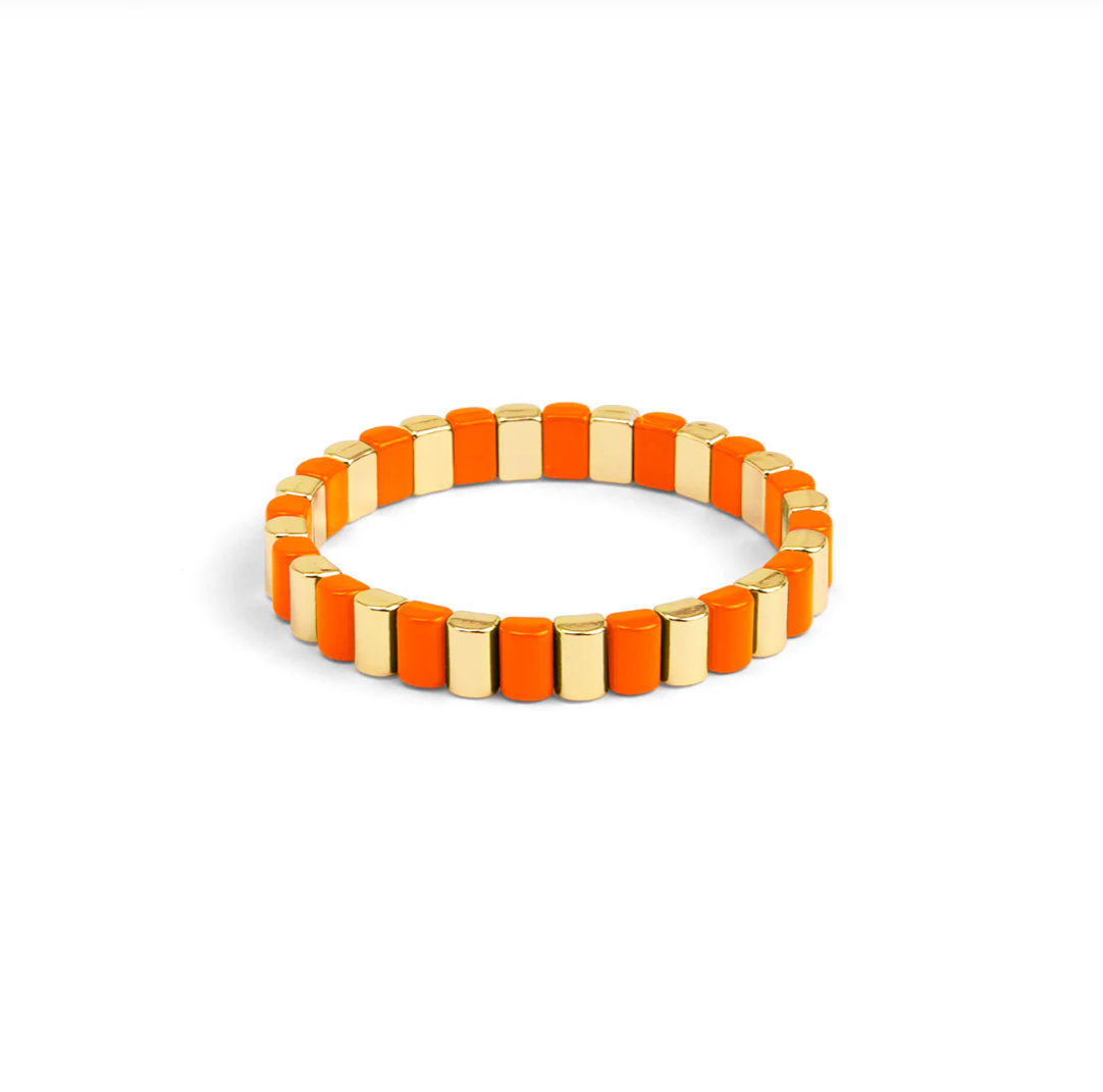 Enamel Tile Stretch Bracelet