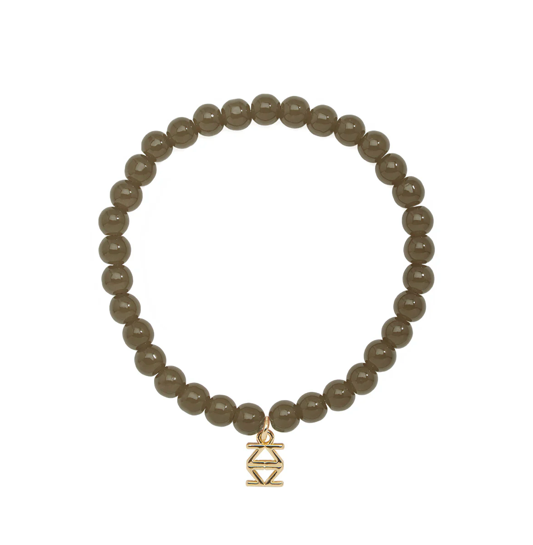 Leanna Small Glass Bead Stretch Bracelet